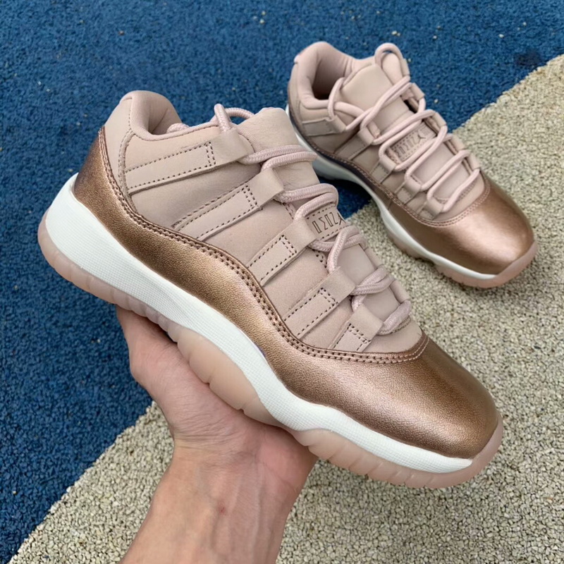 Authentic Air JORDAN 11 Low Rose Gold women